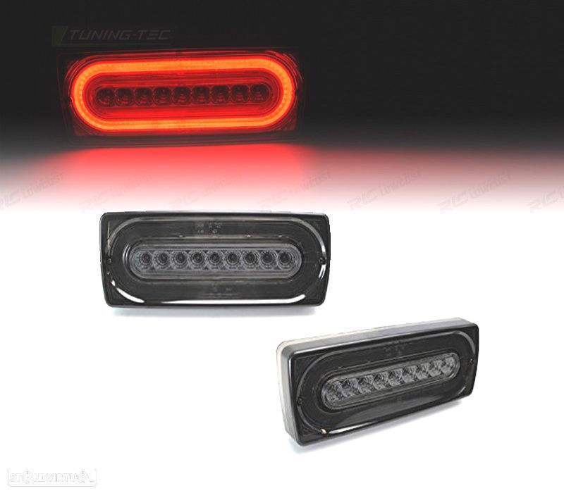 FAROLINS PARA MERCEDES CLASSE G W463 LED FUNDO CROMADO FUMADO - 1
