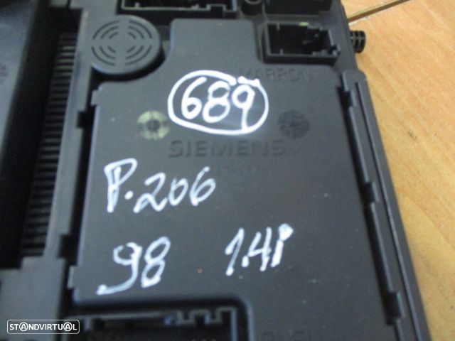 Caixa Fusiveis 9626460880 02 PEUGEOT 206 1998 1.4I PEUGEOT 206 1999 SIEMENS PEUGEOT 206 2000 1.9D 70CV 3P PRETO SIEMENS - 3