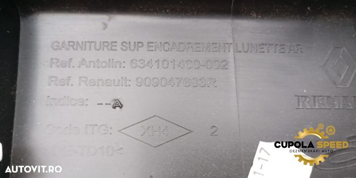 Ornament haion 909047683R Renault Megane 4 [2016 - 2020] - 3