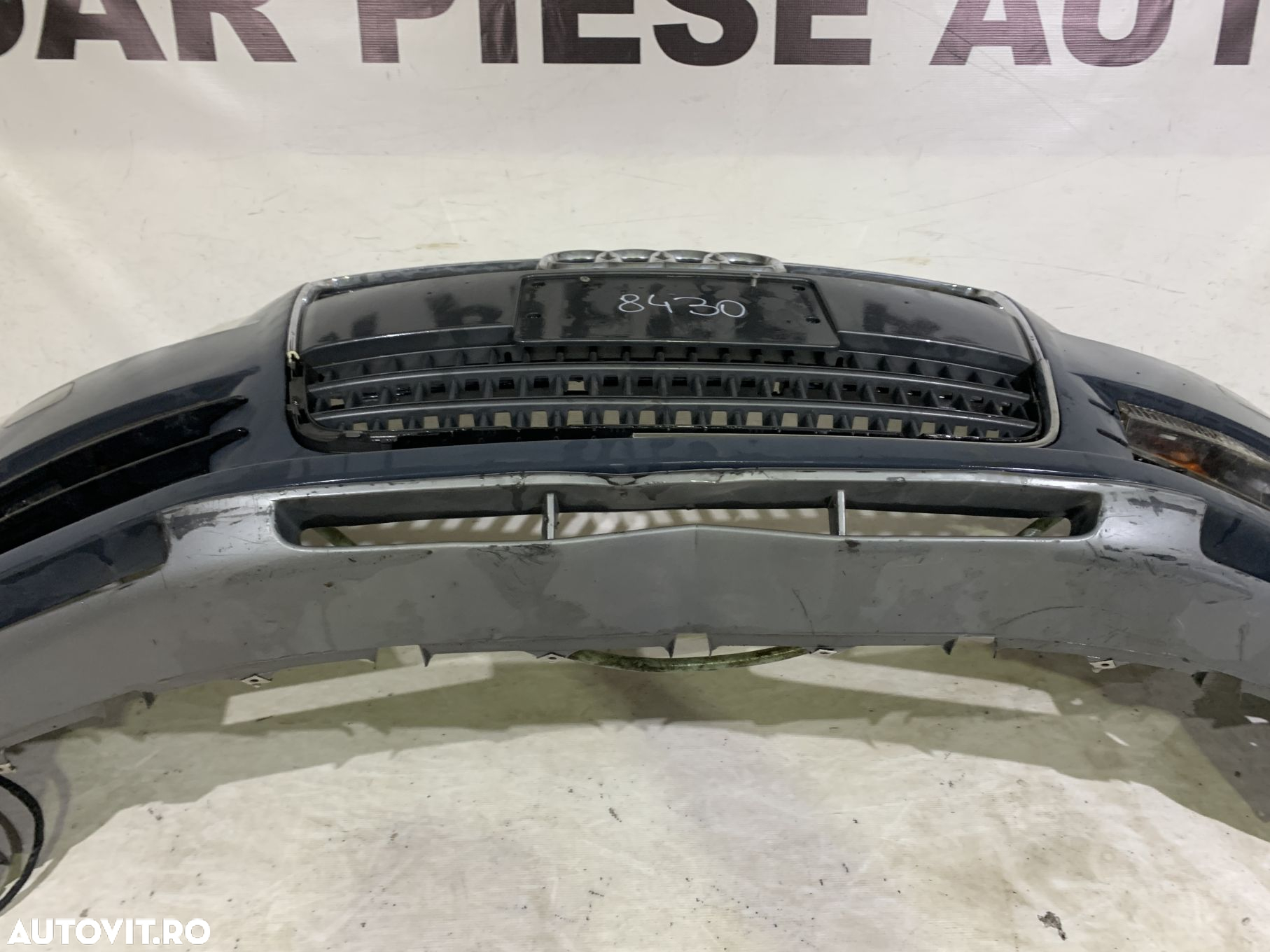 Bara fata Audi Q7, 2006, 2007, 2008, 2009, 2010, cod origine OE 4L0807437, cu gauri pentru spalatori faruri. Bara este noua, spoilerul atins si grila radiator defecta. - 15