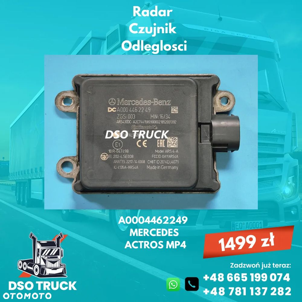 Radar distronic czujnik modul A0004462249 Mercedes MP4 - 1