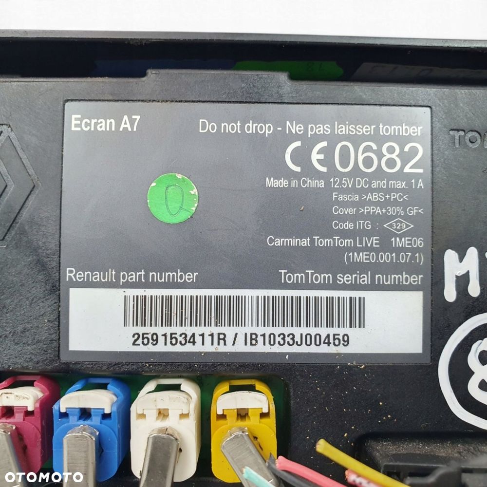 EKRAN WYŚWIETLACZ RADIA NAWIGACJI Renault Megane III monitor 259153411R - 4