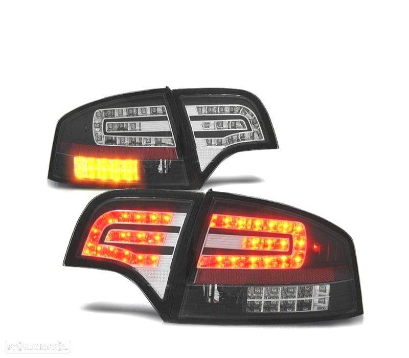 PILOTOS AUDI A4 B7 04-07 LED FUNDO PRETO - 1