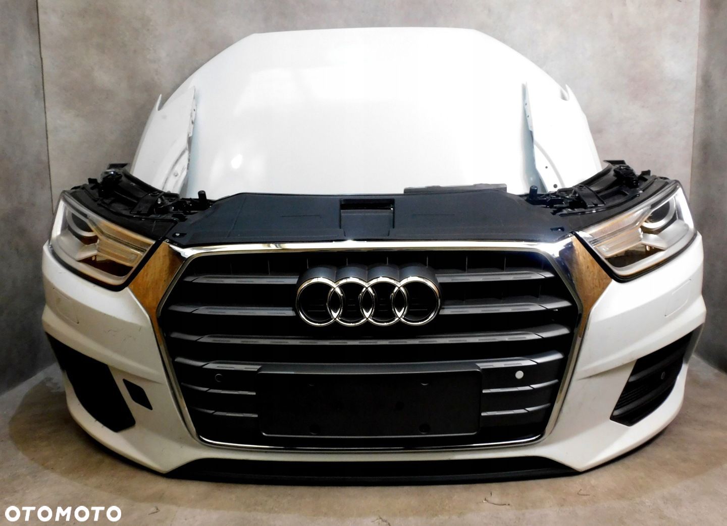 AUDI Q3 8U LIFT PRZÓD ZDERZAK LAMPY MASKA BŁOTNIKI PAS XENON - 1