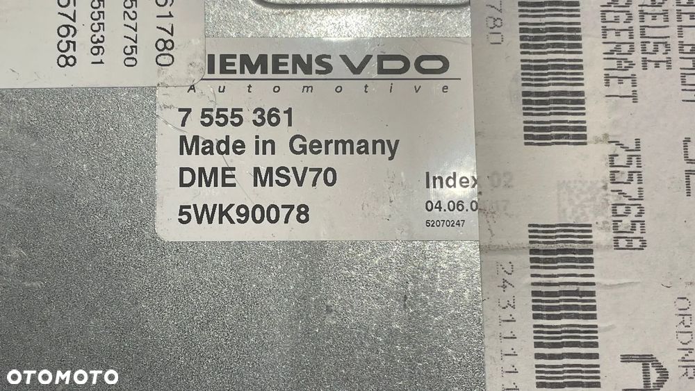 Komputer, sterownik silnika BMW 7555361 - 5