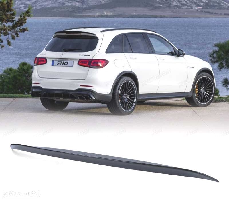 AILERON SPOILER MERCEDES GLC X253 15-19 LOOK AMG PRETO BRILHO - 1