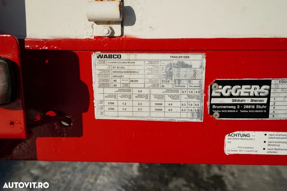 Eggers REMORCA / CORTINĂ / TROLIU / RAMPĂ HIDRAULICĂ / - 33