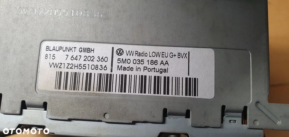 Radio radioodtwarzacz fabryczne VW Passat B6 5M0035186AA - 8