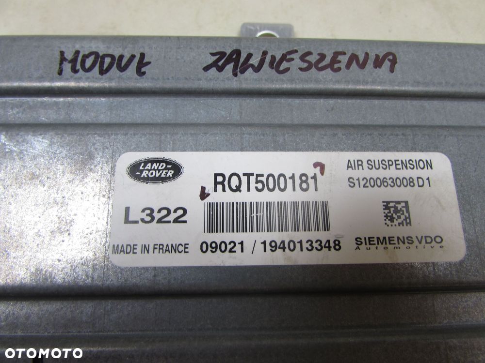 RANGE ROVER III LIFT L322 06-12 MODUL STEROWNIK ZAWIESZENIA RQT500181 S120063008 - 5