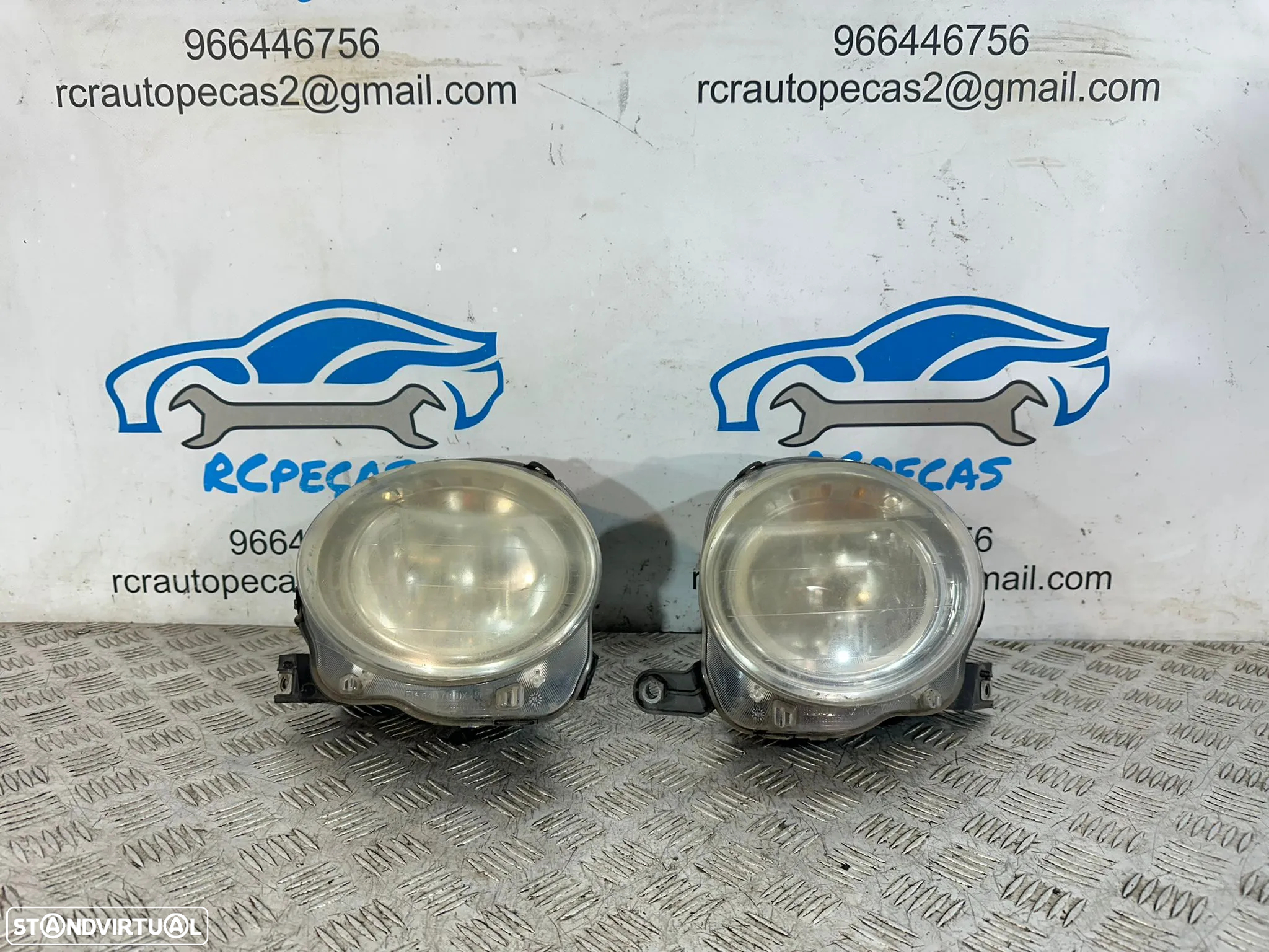 .Conjuntos Oticas Farois Frente Frontal Esquerda Direita Originais Fiat 500 312 2007 - Presente - 2