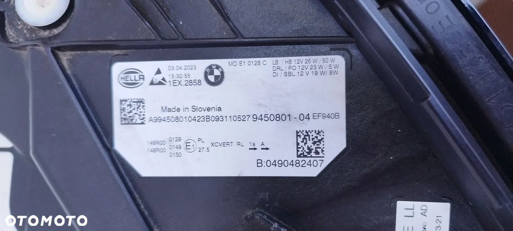 Bmw 3 G20 G21 Lift 2022- Laser Full Led Lewa Oryginał 9450801 - 04 - 7