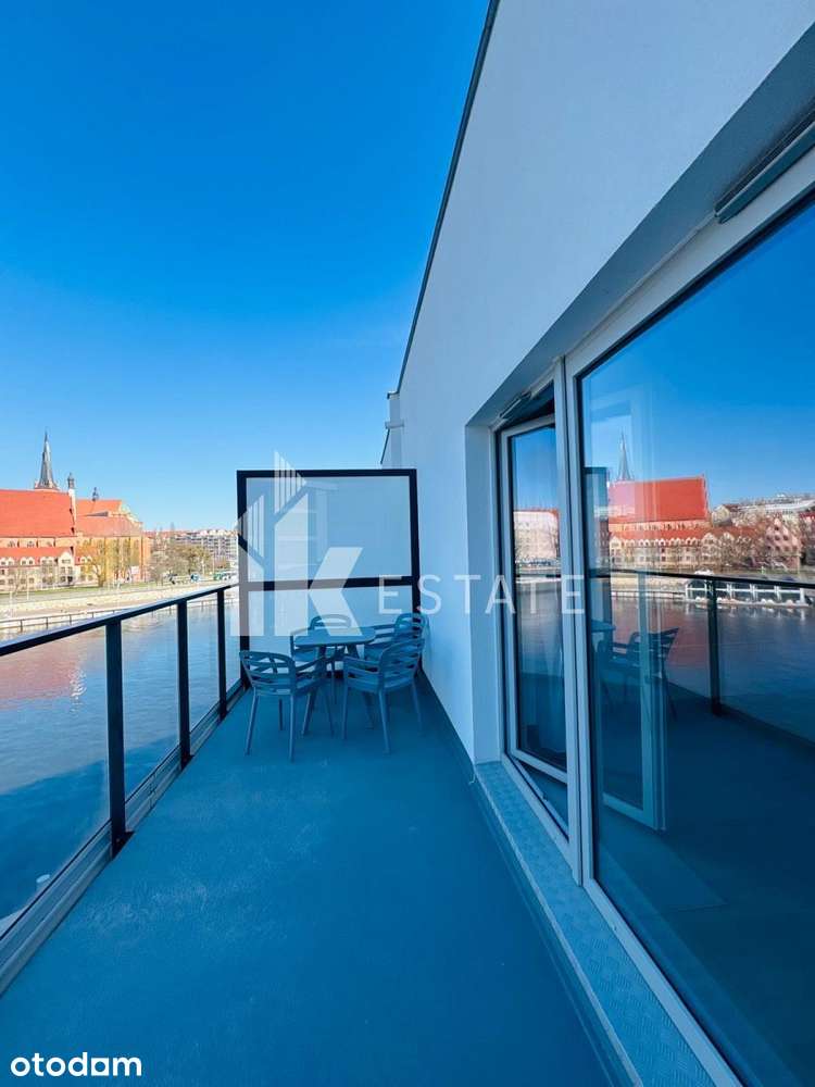 Apartament z widokiem na Odrę | taras | miejsce pa