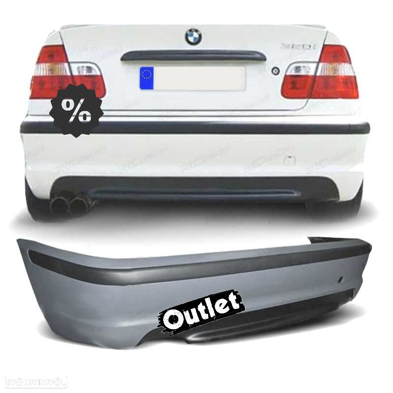 C002111C12 PÁRA-CHOQUES TRASEIRO BMW E46 BERLINA LOOK M 98-05 SEM PDC - 3