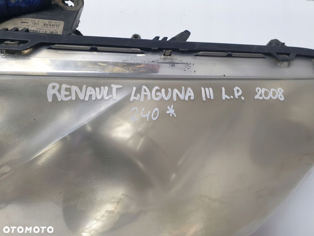 REFLEKTOR LAMPA PRZEDNIA PRAWA PRZÓD PRAWY RENAULT LAGUNA III 2008 ROK - 9
