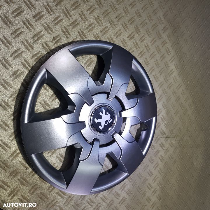 Capace roti PEUGEOT r16  la set de 4 buc,Capace janta aliaj,Embleme - 1