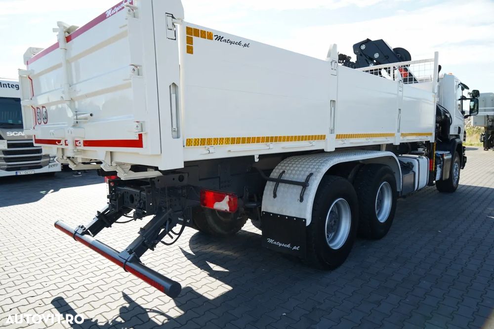 Scania P 410 / 6x4 / BASCULĂ - 6 M + HIAB XS 211 HDS / RADIOCOMANDĂ / EURO 6 / ROTARE / GRABĂ - 17