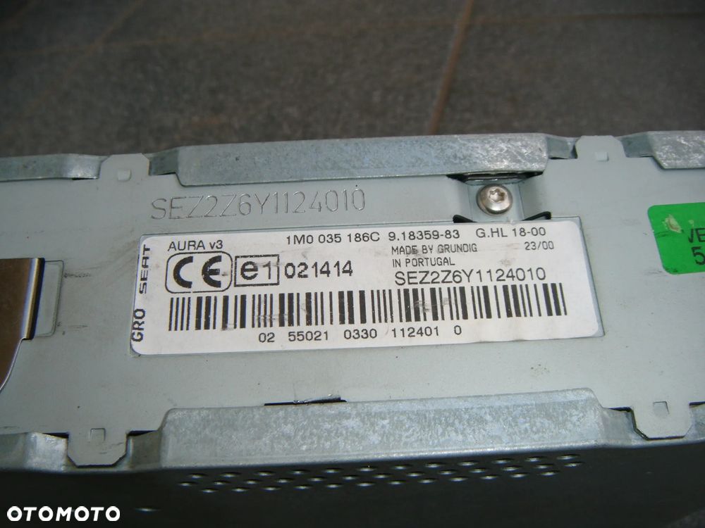 seat leon 1 toledo 2 radio kasetowe fabryczne  1m0035186c - 2