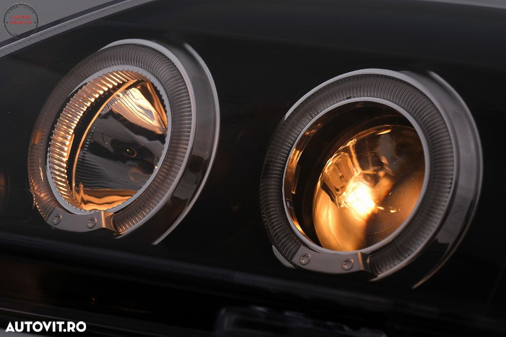 Faruri LED Angel Eyes Dacia Logan (2004-2008) Negru- livrare gratuita - 9