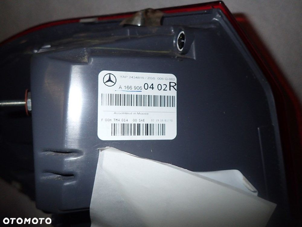 dw mercedes gls x166 zderzak klapa lampy tył - 10