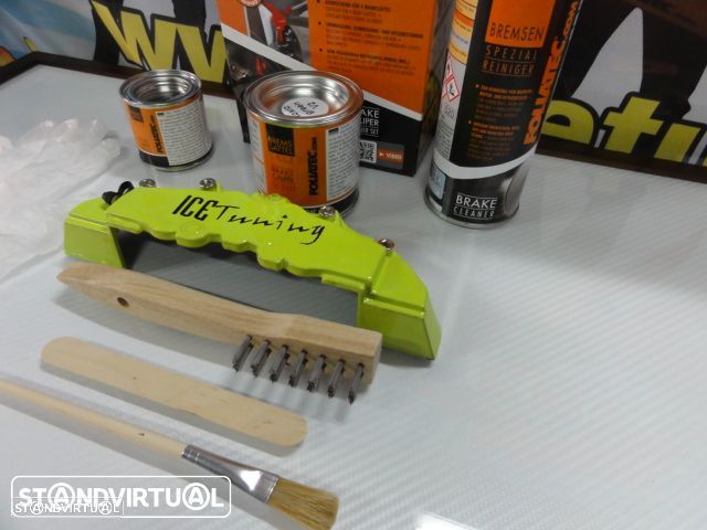Tinta alta temperatura Foliatec de cor Verde Toxic / verde Porsche para bombas / pinças travão - 6