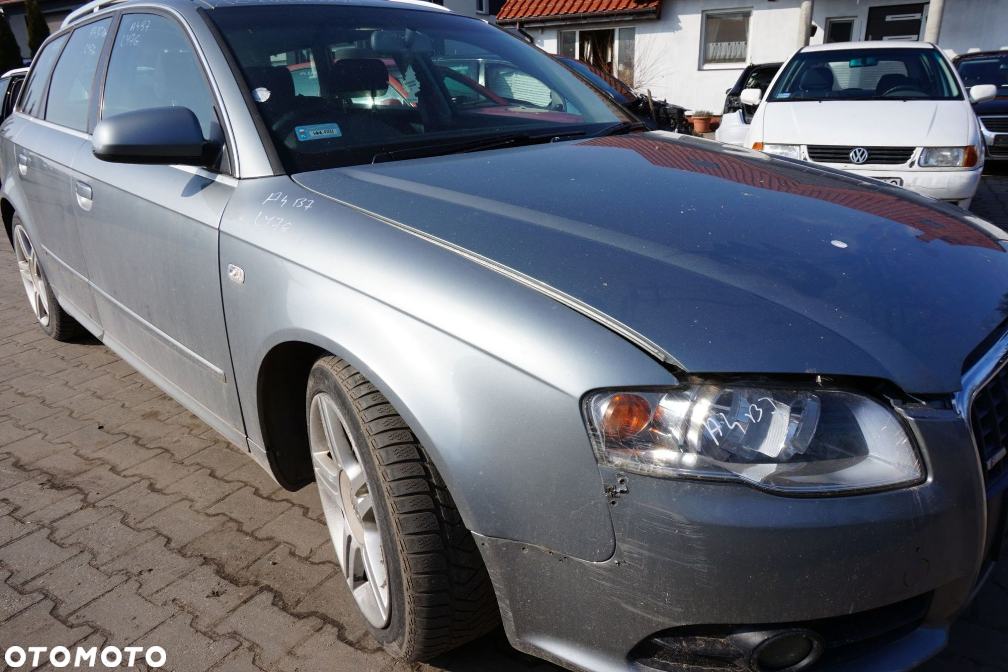 MASKA ZDERZAK BŁOTNIKI LAMPY A4 B7 LY7G  AUDI 2004-2008 SREBRNY PRZÓD KOMPLETNY - 16