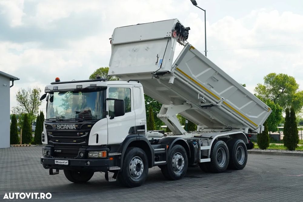 Scania P 440 / 8x4 / BASCULATOR 2 LATERAL / HYDRODOXY / BORDMATIC / / EURO 5 EEV - 8