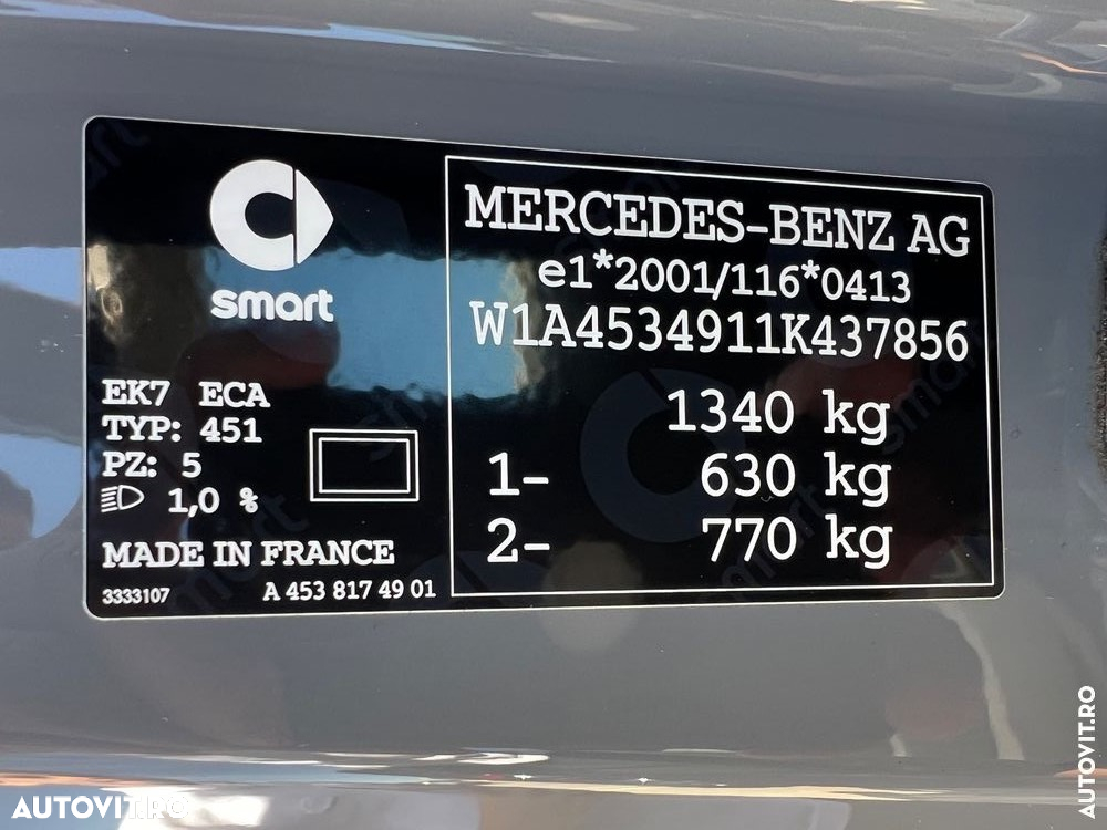 Smart Fortwo 60 kW electric drive passion - 12