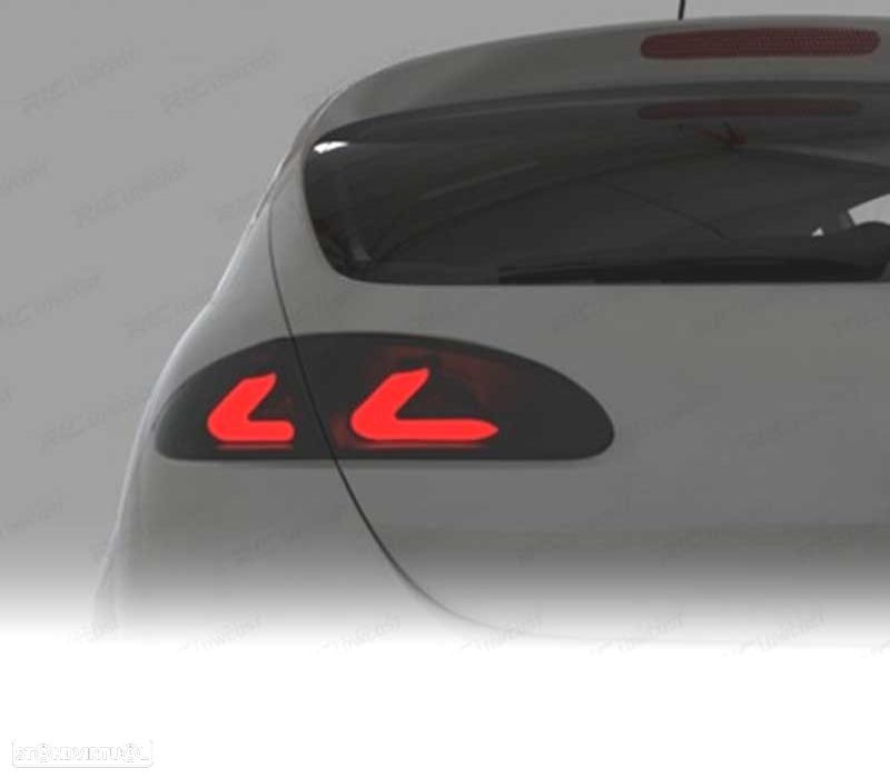 CONJUNTO DE FAROLINS SEAT LEON 2 1P 05-09 CARDNA PRETO FUMADO - 4