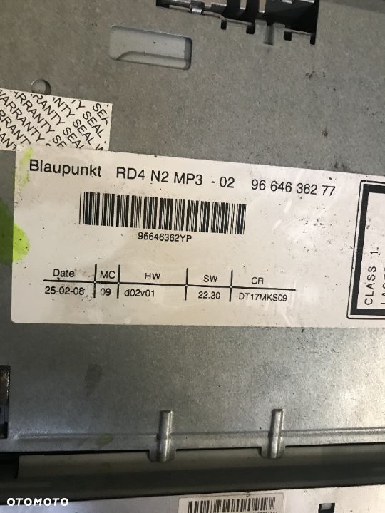 RADIO CD PEUGEOT 407 9664636277 - 4
