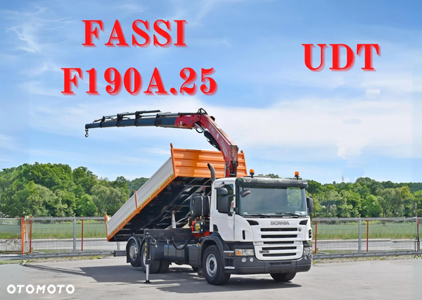 Scania P380* WYWROTKA 6,40m * FASSI F190A.25 * STAN BDB