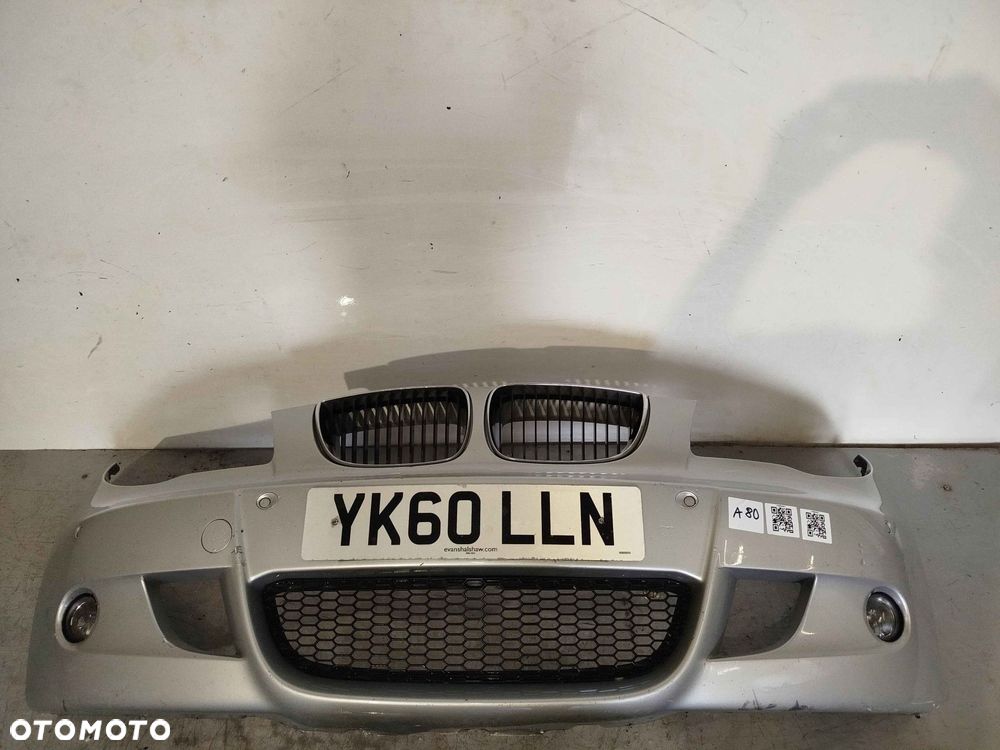 + ZDERZAK PRZÓD PRZEDNI DO BMW SERII 1 E87 M POWER M PAKIET TITANSILBER SREBRNY PDC CZUJNIKI HALOGENY - 1