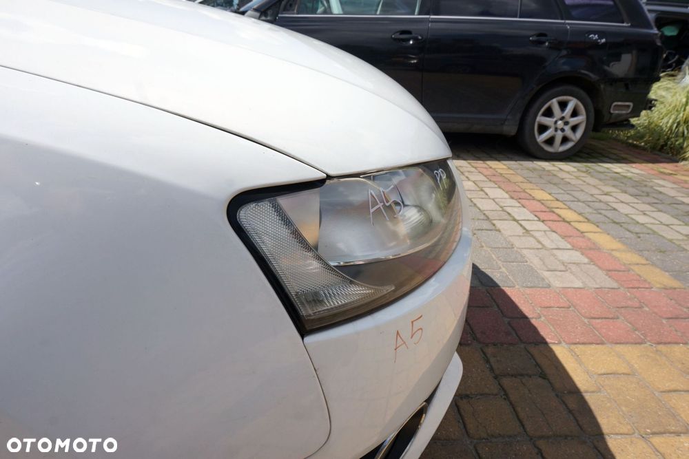 MASKA ZDERZAK BŁOTNIKI LAMPY A5 I 8T LY9C  AUDI 2007-2016 BIAŁY PRZÓD KOMPLETNY - 29
