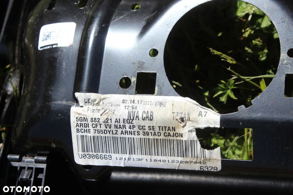 SIEDZISKO STELAŻ FOTELA LEWEGO GOLF VII H/B 2017 - 6