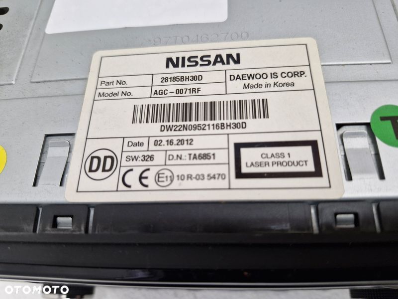 nissan qashqai 1 i j10 juke f15 radio cd 28185bh30d - 6