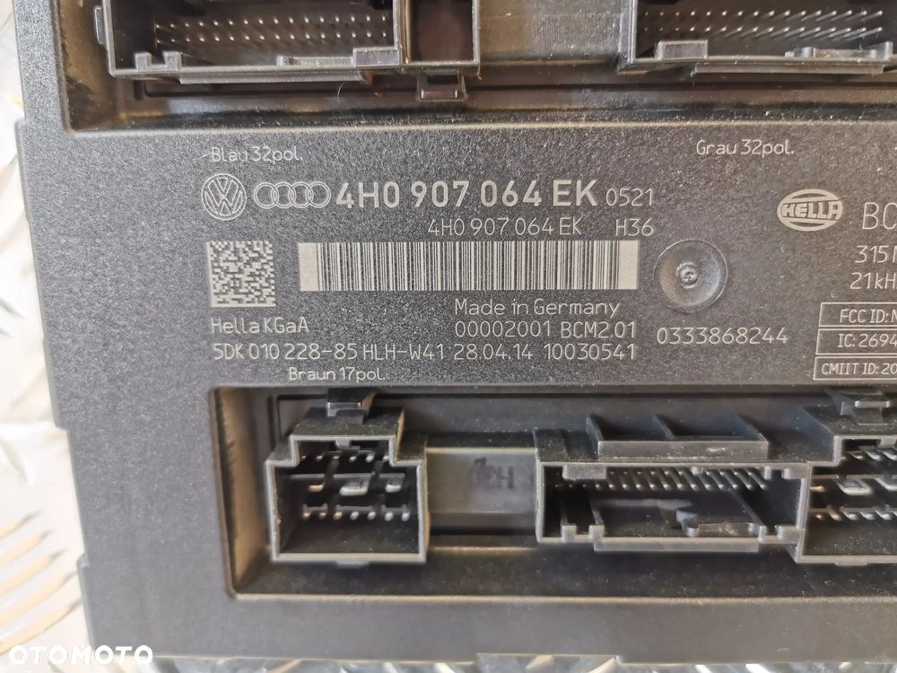 VW TOUAREG 7P 10-18R MODUŁ KOMFORTU 4H0907064EK 4H0907064 EK - 3