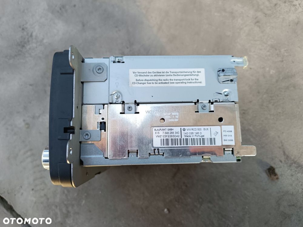 radio rcd 500 bvx vw eos 2005-2015 100% sprawny volkswagen - 5