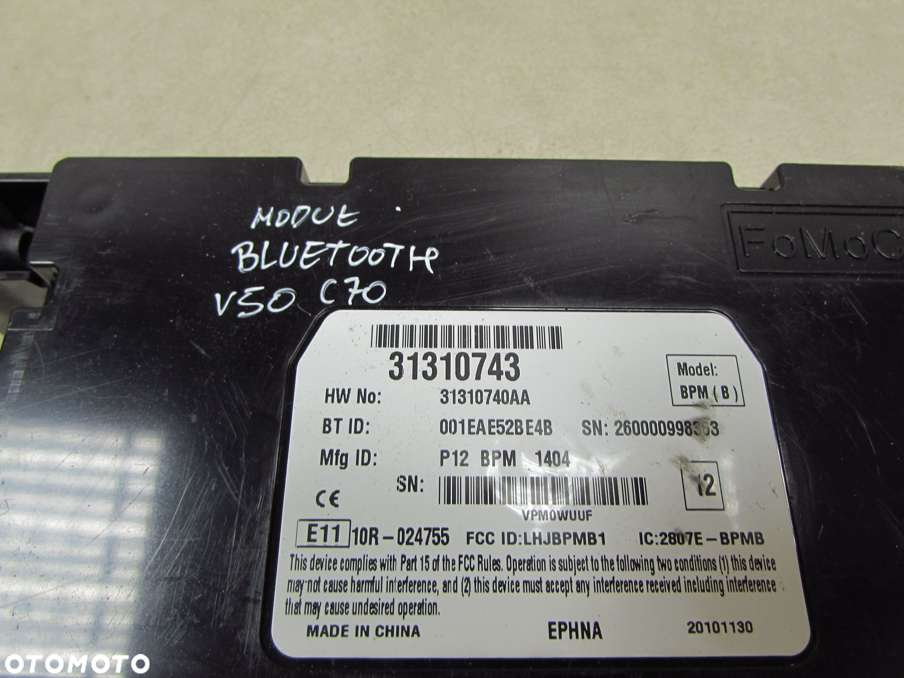 VOLVO S40 V50 C30 C70 LIFT 06-13 MODUL STEROWNIK BLUETOOTH 31310743 - 5