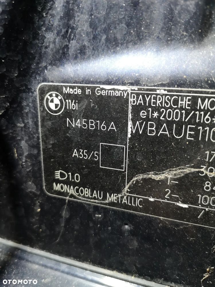 SILNIK 1.6i N45B16A 115KONI BMW E87 E90 E91 DO ODPALENIA KOMPLETNY - 2
