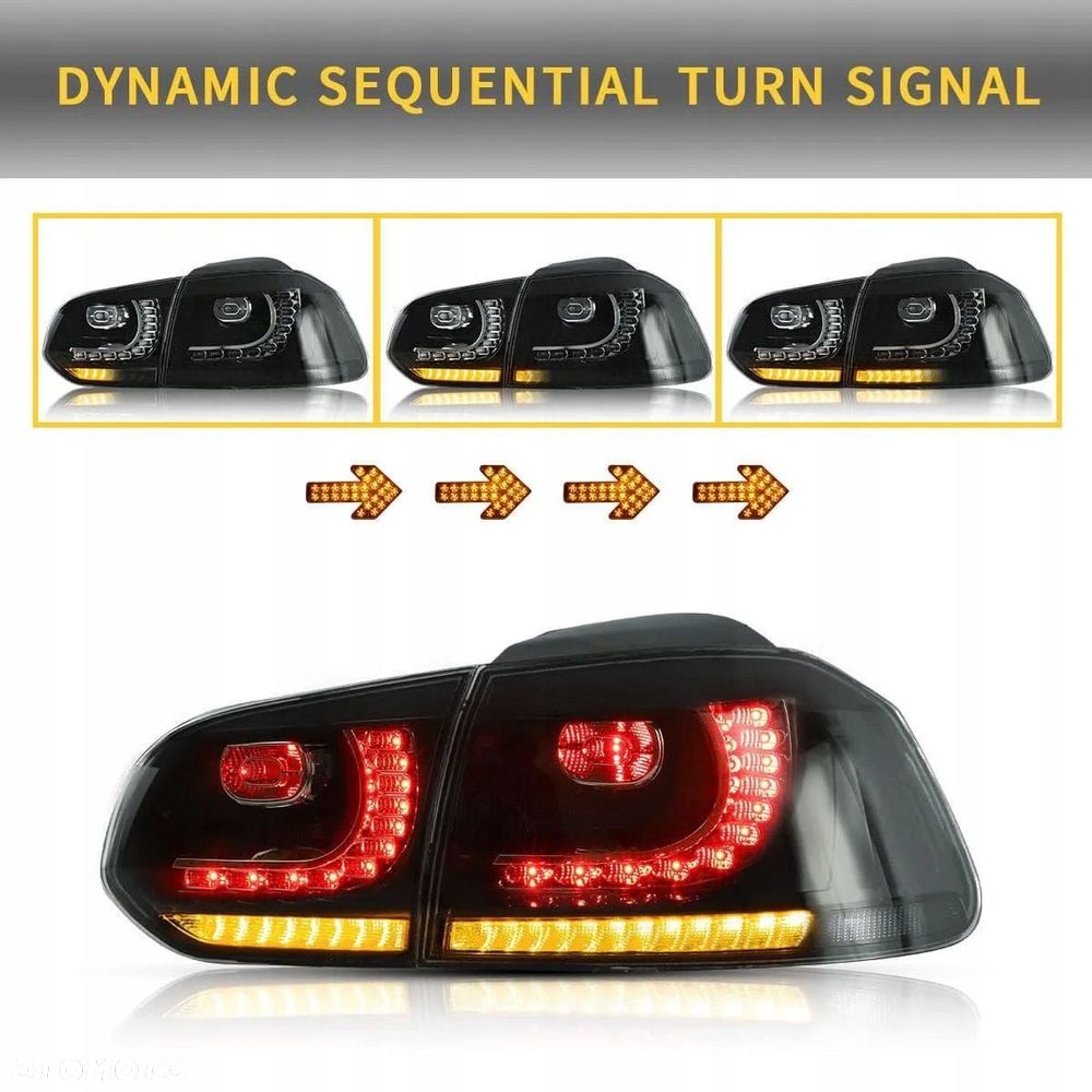 Lampy tyl kpl Vland Full Led Tuning Black GTIlook VW Golf VI 6 5k0 2008-13 - 10