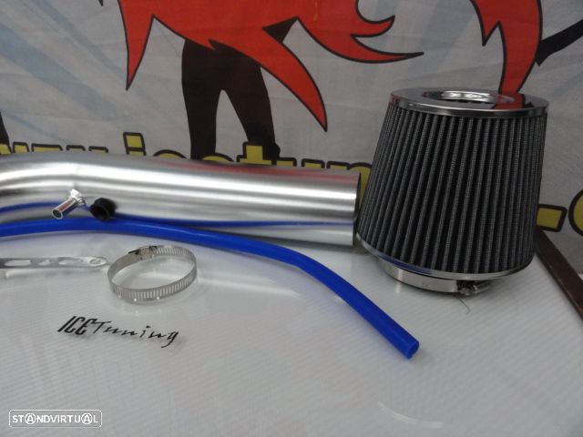 Kit admissão direta com tubo em alumínio + filtro de ar para Honda civic 92-00 (EG, EH, EJ, EK) - 4
