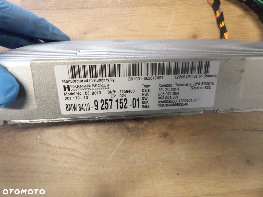BMW - F20,F3- -  MODUŁ , STEROWNIK BLUETOOTH , COMBOX TELEMATIC - 9257152- 9257152 - 2