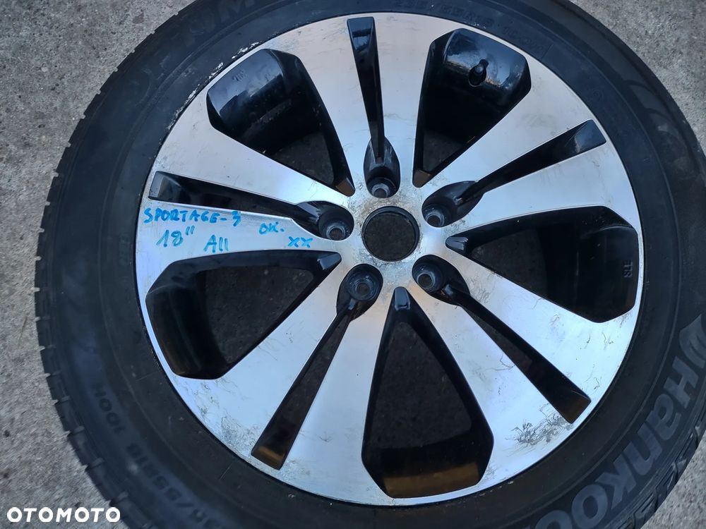 KOŁO FELGA ALUMINIOWA OPONA HANKOOK OPTIMO K415 52910-3U300 KIA SPORTAGE III 18 CALI ORYGINAŁ PROSTA !!! - 3