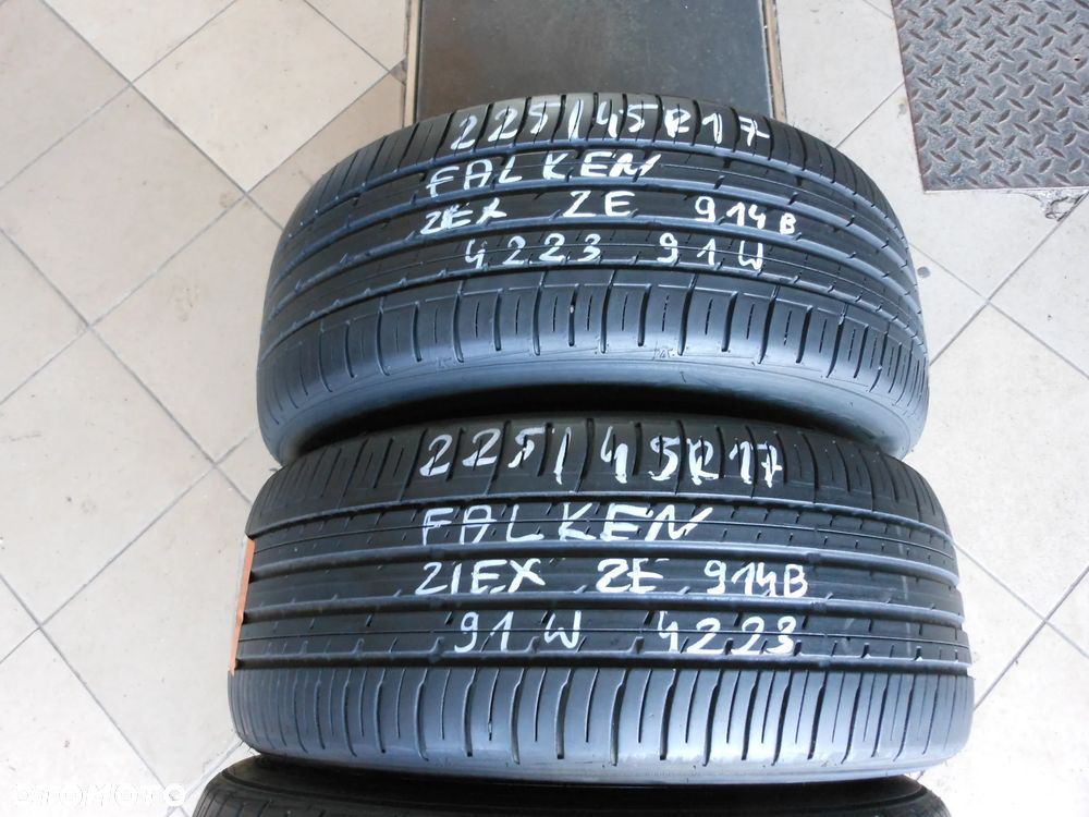 Opony 225/45r17 falken ziex ze914b ecorun 6,5mm lato komplet - 3