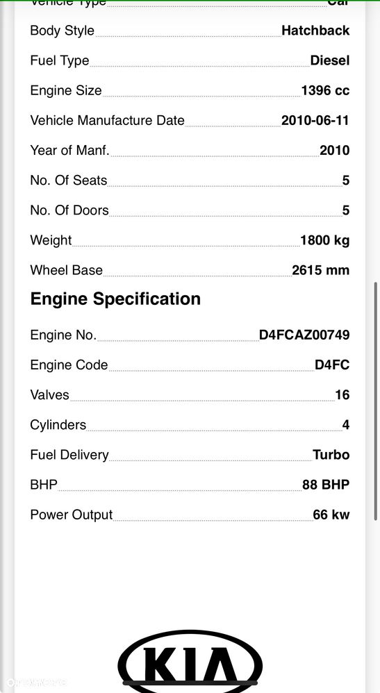 Skrzynia Kia venga 1.4 d4fc YN manual WAJ6 - 6