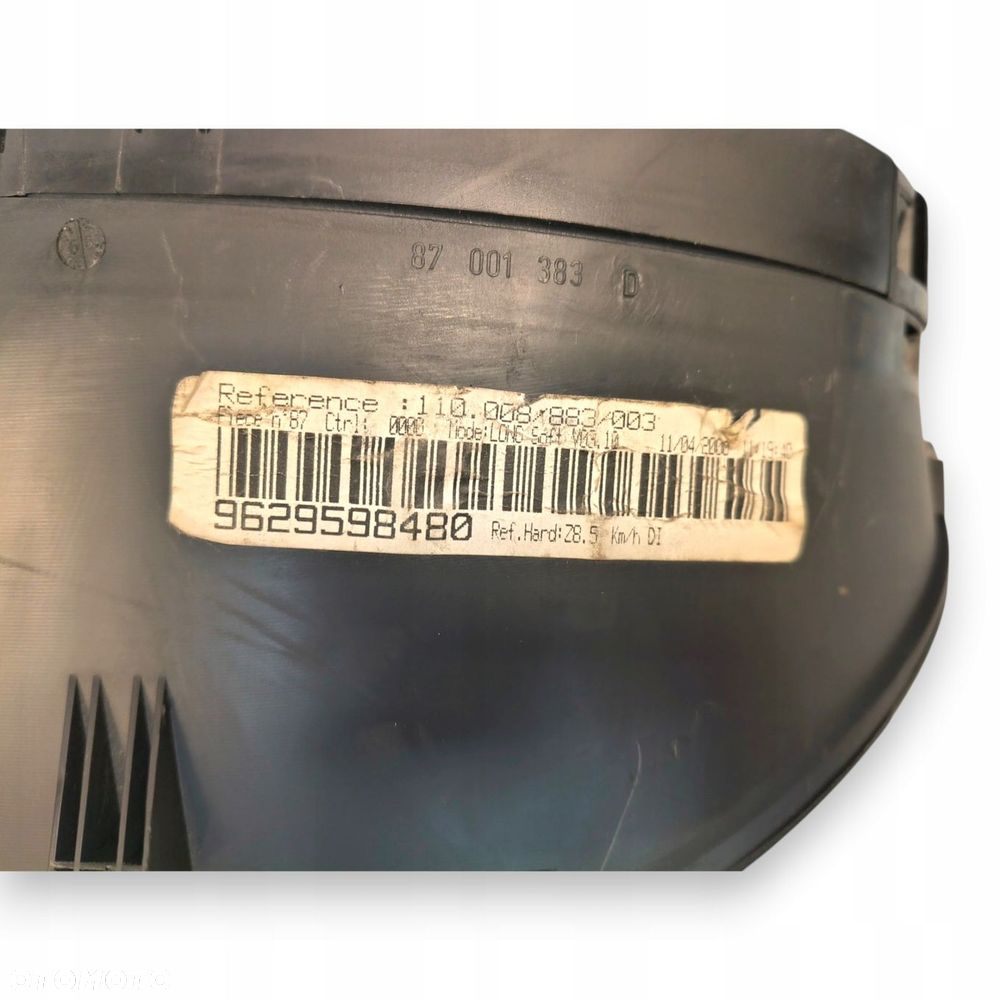 LICZNIK ZEGARY 9629598480 Peugeot 607 2.2 HDI Diesel europa - 2