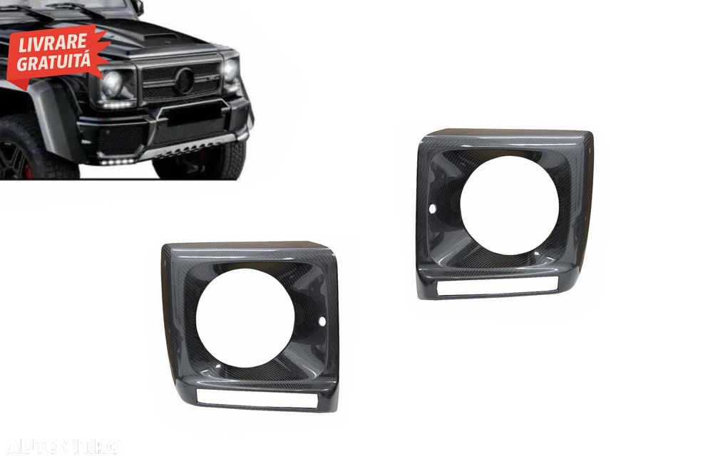 Carcasa faruri Fibra de Carbon Mercedes G-class W463 (1989-2018) G65 Design- livrare gratuita - 7