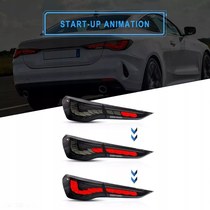 Lampy tyl ne kpl Vland Full Led Neon Oled Tuning Bmw 4 g22 g23 g26 g82 20- - 6