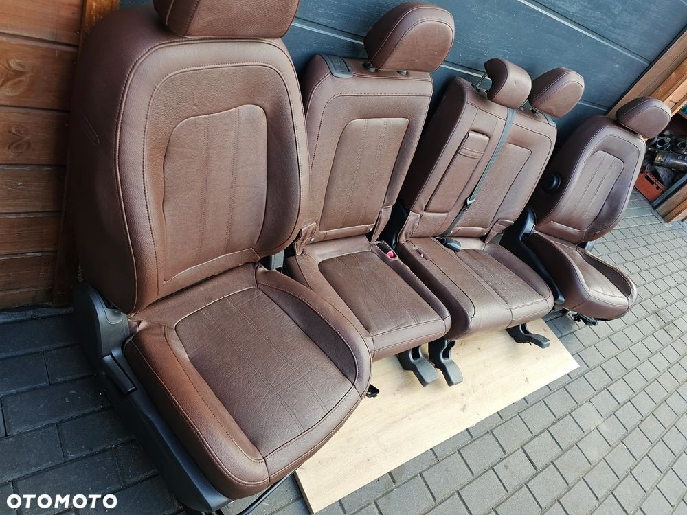FOTELE PRZEDNIE FOTELE TYLNE  BOCZKI DRZWI SKÓRZANE RUDE BRĄZOWE OPEL ANTARA EUROPA PODGRZEWANE - 17