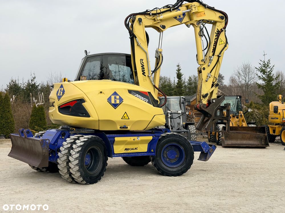 Mecalac Koparka 14 ton MECALAC 15 MWR koparko-ładowarka 3 łyżki widły 1 wł Centr.smarowanie Opony na BLIŹNIAKU 80%Camso ładowarka 714 12MTX 4x4 skrętne KLIMA kabina Premium silnik 146KM DEUTZ szybka 35km/h - 1