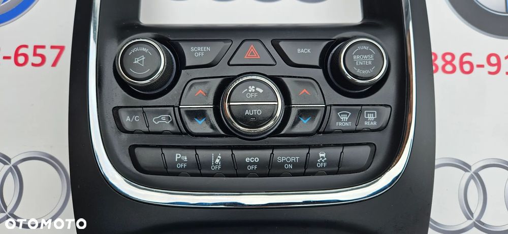 Dodge Durango III LIFT 2014-2017 Panel klimatyzacji AC Panel sterowania nawiewem Ramka wyświetlacza radia pod duży wyświetlacz P68253734AG - 4